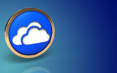 3d clouds symbol blank