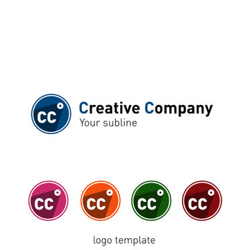 Creative abstract logo design template for a 360 degrees company. Logo set, vector illustration.