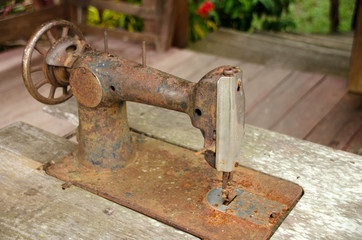 Old sewing machine,vintage style