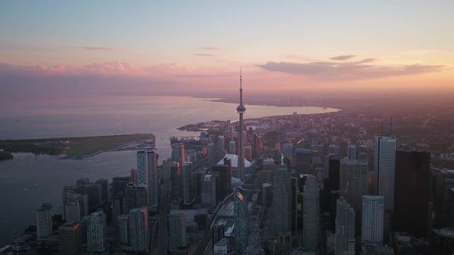 Aerial Canada Toronto July 2017 Sunset 4K Inspire 2