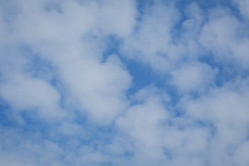 clouds on the blue sky