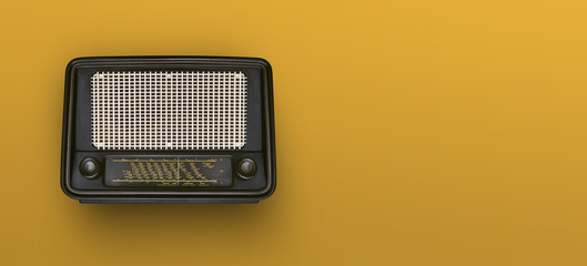 Vintage radio header