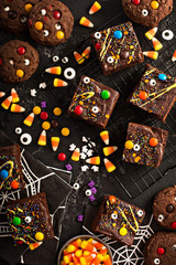 Chocolate monster brownies homemade treats for Halloween