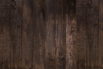 Top View Of Dark Brown Natural Rustic Wood Texture Abstract Background. Hardwood, Old Panels, Grunge Style Wooden Surface Table To Use For Wallpaper And Blank Space For Text