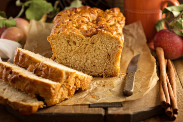 Apple bread rustic style