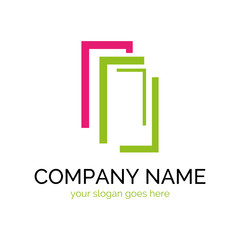 Vector logo template for windows manufacturing and installation company. Design element. EPS10. Style and modern logotype.