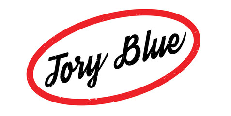 Tory Blue rubber stamp. Grunge design with dust scratches. Effects can be easily removed for a clean, crisp look. Color is easily changed.