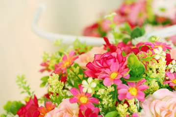 artificial flowers made from cloth