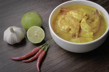 sour fish soup made of tamarind paste