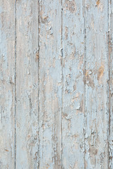 Grunge wood wall with old blue paint