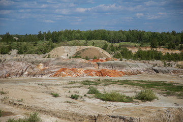 Amazing kaoline china stone abandoned quarry open pit mine