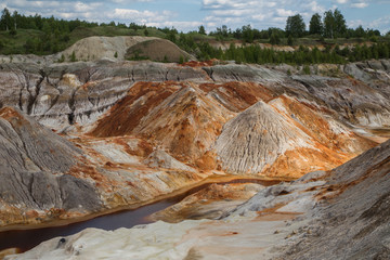 Amazing kaoline china stone abandoned quarry open pit mine