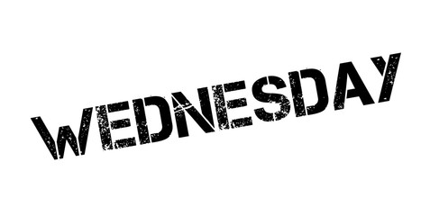 Wednesday rubber stamp. Grunge design with dust scratches. Effects can be easily removed for a clean, crisp look. Color is easily changed.