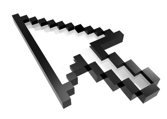 Obraz premium Mouse cursor. Isolated on white. Easy to make transparent