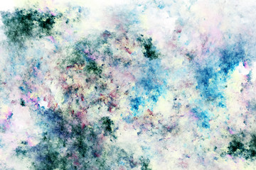 Abstract colorful marble texture. Blue and green fractal background. Fantasy digital art. 3D rendering.