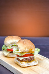 homemade  cheese burgers