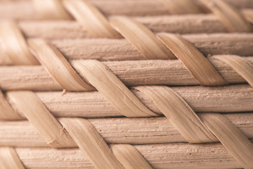 Close-up wicker texture. Abstract simple background 