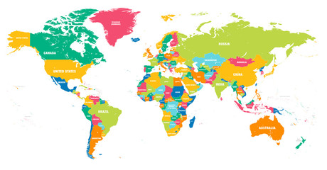 Colorful Vector world map