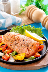 Grilled salmon