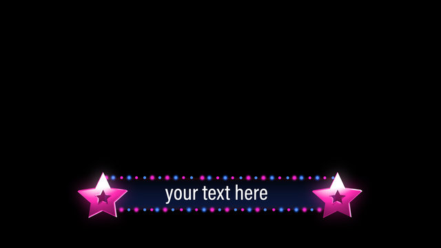 Pink and Blue Stars and Dots Lower Third