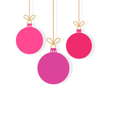 Christmas balls hanging ornaments