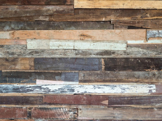 Ruine and dirty multi color plank wall texture for background