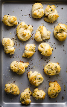 Garlic knots macro shot