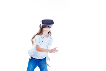 Happy energetic girl running