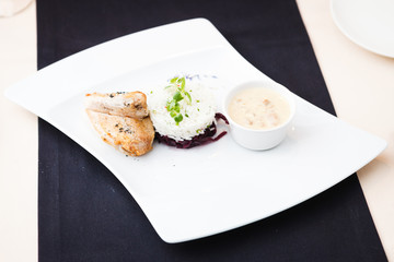 Chicken breast with rice
