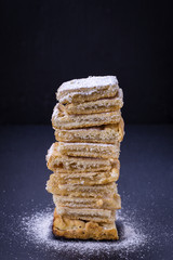 Homemade organic apple pie dessert ready to eat