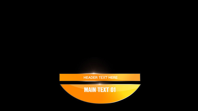 Orange Two-Level Lower Third with Gleaming Edge