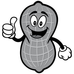 Peanut with Thumbs Up Illustration