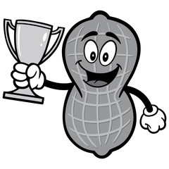 Peanut with Trophy Illustration