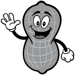 Peanut Waving Illustration