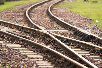 Railroad crossing, Location Lampang, Thailand.