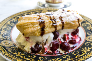 one slice of pie dessert ready to eat