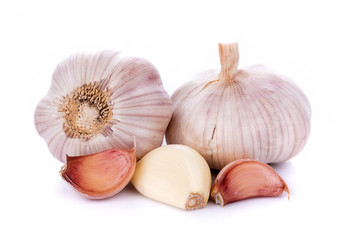 Garlic isolated on white background