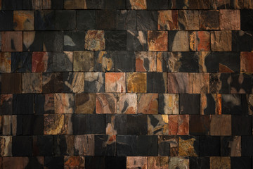 Stone wall for background and texture, Abstract puzzle stone wall backgrund and texture