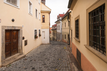 Street in the old town Bratislava, Slovakia
