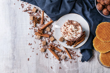 A mug of hot chocolate