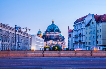Beautiful view of historic Berlin Cathedral (Berliner Dom) at sunrise, Berlin, Germany © cone88
