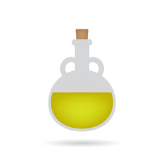 bottle of olive oil icon- vector illustration