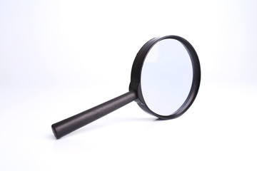 Magnifying glass isolated on white background