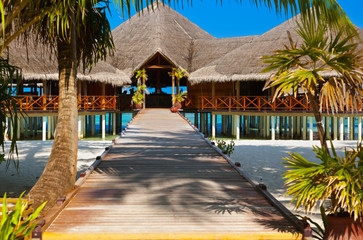 Fototapeta premium Cafe on tropical Maldives island