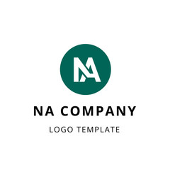 Creative n and a logo design. Vector illustration