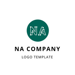 Creative n and a logo design. Vector illustration