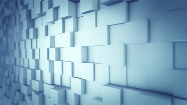 3D blocks moving  - Seamless loop