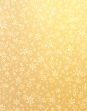 Snowflakes on gold