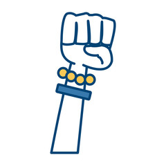 Hand clenched symbol icon vector illustration graphic design