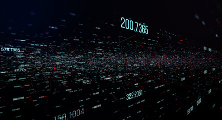 Transfer and storage of data sets/Economic indicators of world markets. Data transmission channel. Motion of digital data flow. Transferring of big data